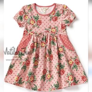 Matilda Jane Pink Floral Kids Dress